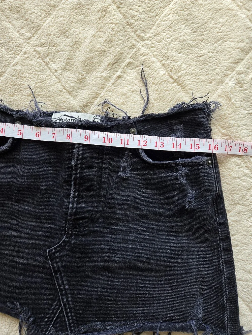 Reformation Denim Mini Skirt Black Wash Color Size 27 Women's